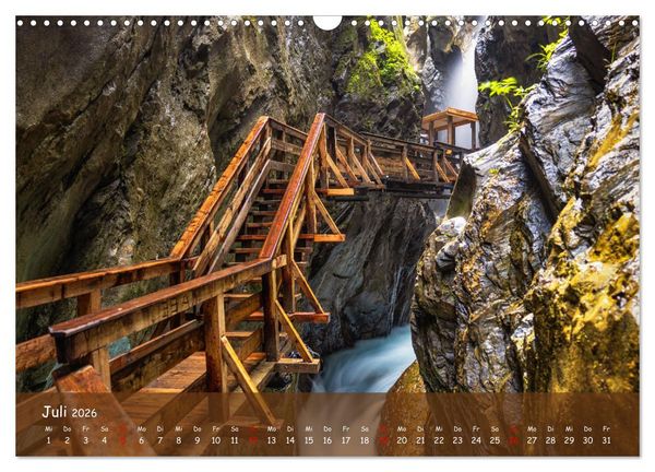 Produktbild: Faszinierende Naturschauspiele - imposante Klamm und Wasserfall Fotografie (Wandkalender 2026 DIN A3 quer), CALVENDO Monatskalender