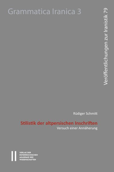 Produktbild: Stilistik der altpersischen Inschriften