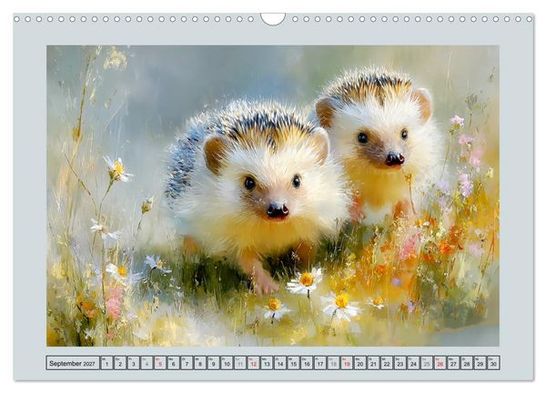 Produktbild: Igel. Kleine Gl&uuml;cksbringer im Garten (Wandkalender 2027 DIN A3 quer), CALVENDO Monatskalender