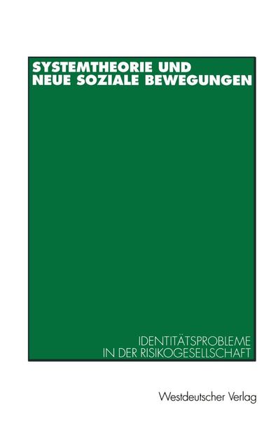 Produktbild: Systemtheorie und neue soziale Bewegungen