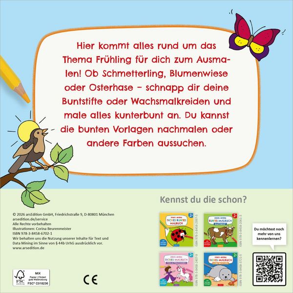 Produktbild: Mein erstes dickes Malbuch ab 2 &ndash; Fr&uuml;hling