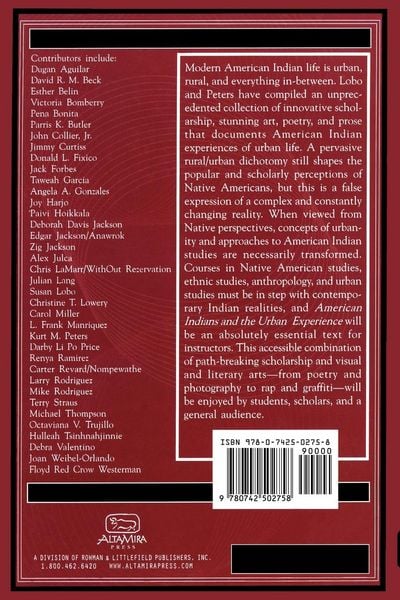 Produktbild: American Indians and the Urban Experience
