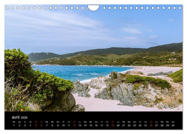 Produktbild: Les plus belles plages de Corse (Calendrier mural 2026 DIN A4 vertical), CALVENDO calendrier mensuel