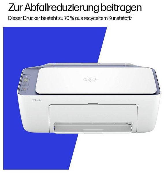 Produktbild: HP DeskJet 2922 All-in-One Printer Multifunktionsdrucker Tintenstrahl Farbe A4 Drucker, Scanner, Kopierer WLAN, HP Instant Ink