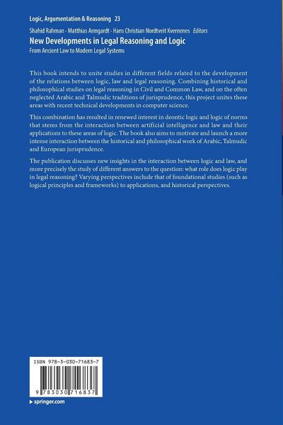 Produktbild: New Developments in Legal Reasoning and Logic