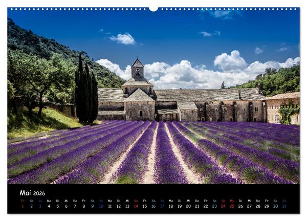 Produktbild: Provence - Lavendelbl&uuml;te (hochwertiger Premium Wandkalender 2026 DIN A2 quer), Kunstdruck in Hochglanz