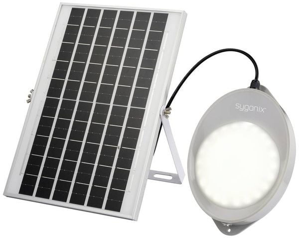 Produktbild: Sygonix SY-5596934 Solar-Außenwandleuchte mit Bewegungsmelder LED 10W Grau
