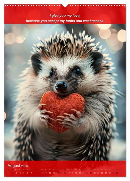 Produktbild: I'll give you my love (High Quality Premium Wall Calendar 2026 DIN A2 portrait),CALVENDO 12 Month Wall Calendar