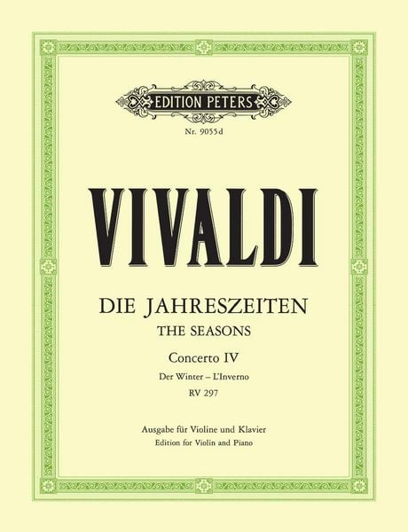 Produktbild: Die vier Jahreszeiten: Konzert f&uuml;r Violine, Streicher und Basso continuo f-Moll op. 8 Nr. 4 RV 297 "Der Winter"
