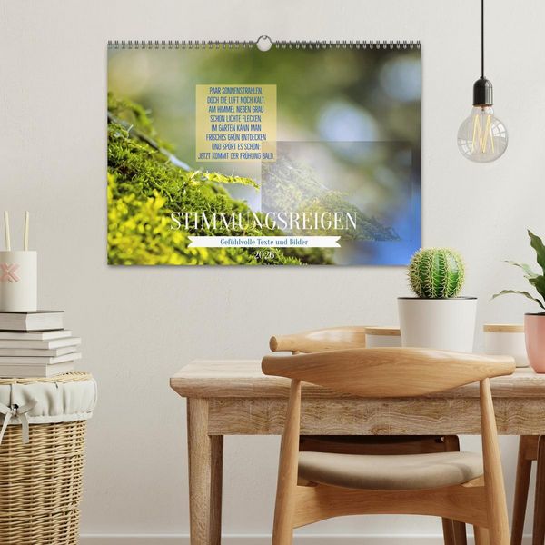 Produktbild: Stimmungsreigen Gef&uuml;hlvolle Texte und Bilder (Wandkalender 2026 DIN A3 quer), CALVENDO Monatskalender