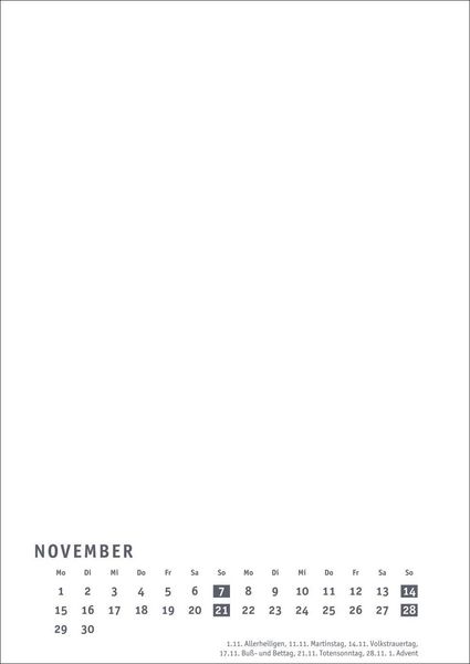 Produktbild: Premium-Bastelkalender wei&szlig; A4 2027