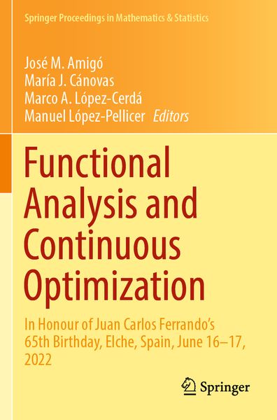 Produktbild: Functional Analysis and Continuous Optimization