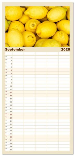 Produktbild: Familienplaner 2026 - Limone sul Garda - Die Heimat der Zitrone am Gardasee mit 5 Spalten (Wandkalender, 21 x 45 cm) CALVENDO
