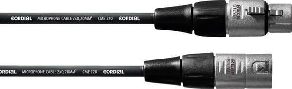Produktbild: Cordial CFM 5 FM XLR Verbindungskabel [1x XLR-Buchse - 1x XLR-Stecker] 5.00m Schwarz