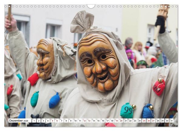 Produktbild: Fasnet in Oberschwaben und auf der Alb (Wandkalender 2026 DIN A3 quer), CALVENDO Monatskalender