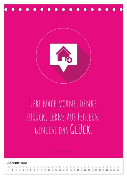 Produktbild: vollgeherzt: Der besondere Kalender f&uuml;r Bauherren mit motivierenden Hausbauzitaten (Tischkalender 2026 DIN A5 hoch), CALVENDO Monatskalender