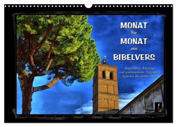 Produktbild: Monat f&uuml;r Monat ein Bibelvers (Wandkalender 2026 DIN A3 quer), CALVENDO Monatskalender