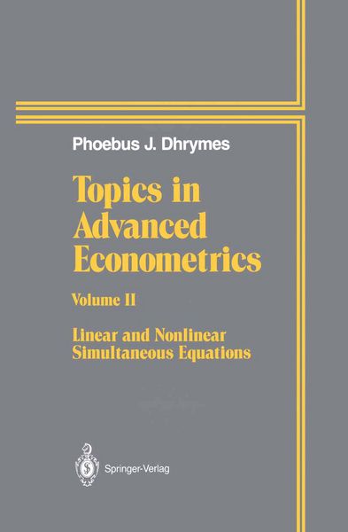 Produktbild: Topics In Advanced Econometrics