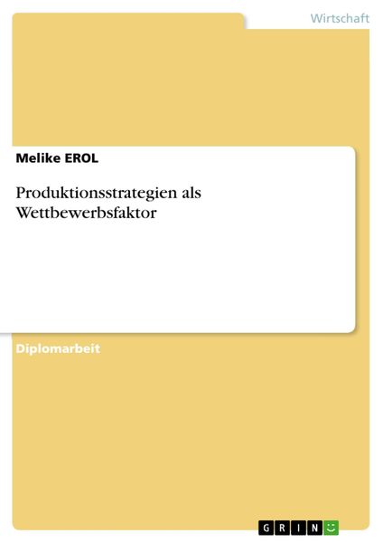 Produktbild: Produktionsstrategien als Wettbewerbsfaktor