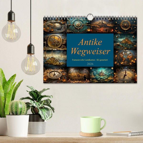 Produktbild: Antike Wegweiser (Wandkalender 2026 DIN A4 quer), CALVENDO Monatskalender