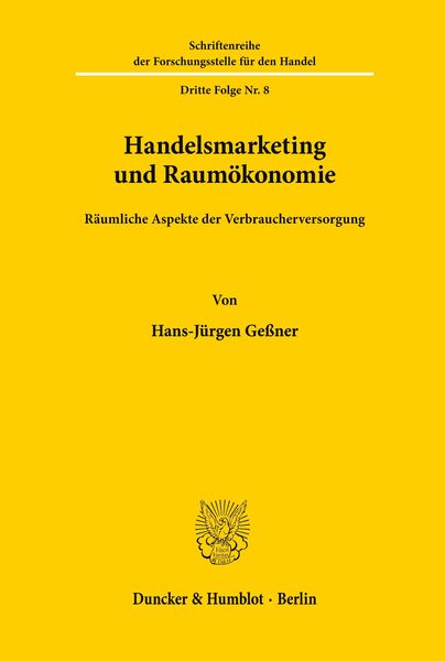 Produktbild: Handelsmarketing und Raum&ouml;konomie.