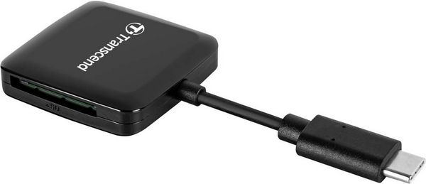 Produktbild: Transcend TS-RDC3 Externer Speicherkartenleser USB-C&reg; Schwarz