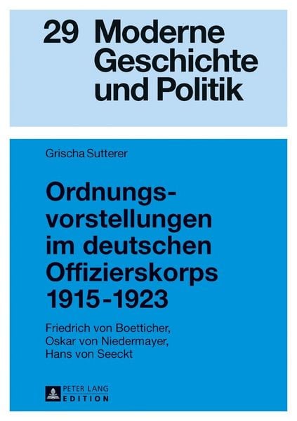 Produktbild: Ordnungsvorstellungen im deutschen Offizierskorps 1915&ndash;1923