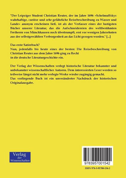 Produktbild: Schelmuffskys wahrhaftige, kuri&ouml;se und sehr gef&auml;hrliche Reisebeschreibung zu Wasser und zu Lande