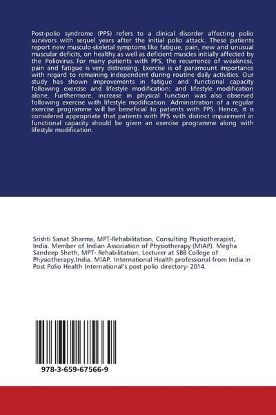 Produktbild: Effect of Exercise and Lifestyle Modification in Post-polio Syndrome
