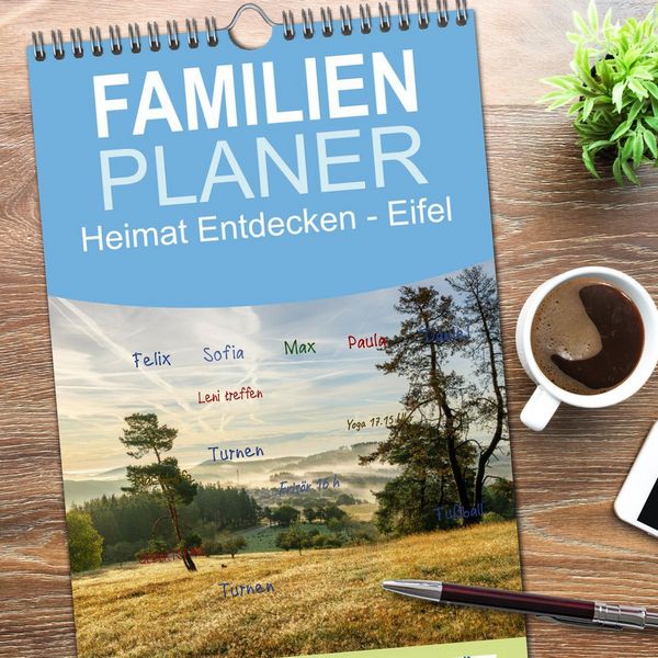 Produktbild: Familienplaner 2026 - Heimat Entdecken - Eifel mit 5 Spalten (Wandkalender, 21 x 45 cm) CALVENDO