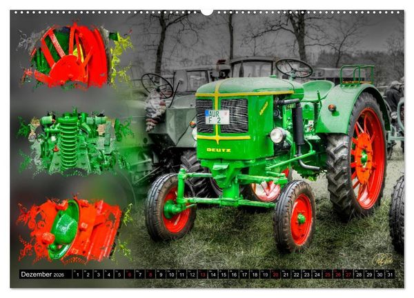 Produktbild: Oldtimer - Traktoren (hochwertiger Premium Wandkalender 2026 DIN A2 quer), Kunstdruck in Hochglanz
