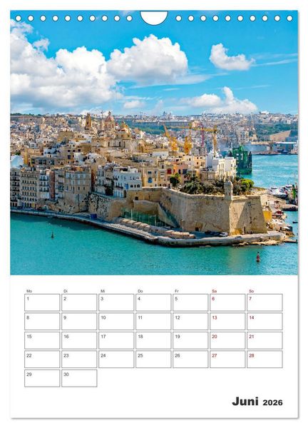 Produktbild: Valletta - K&uuml;stenstadt mit Charme (Wandkalender 2026 DIN A4 hoch), CALVENDO Monatskalender