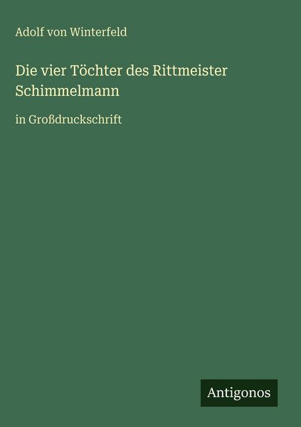 Produktbild: Die vier T&ouml;chter des Rittmeister Schimmelmann