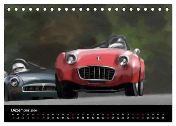 Produktbild: Classic Car Art by Reinhold Art&acute;s (Tischkalender 2026 DIN A5 quer), CALVENDO Monatskalender