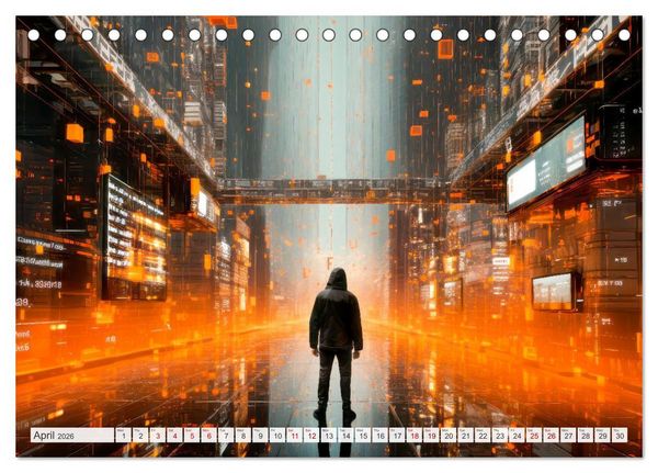 Produktbild: AI PLUS METAVERSE Algorithms and virtual reality (Desk Calendar 2026 DIN A5 landscape), CALVENDO 12 Month DeskCalendar