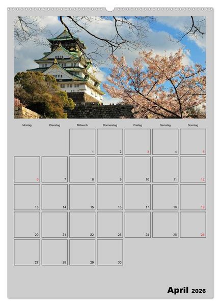 Produktbild: Wundervolles Japan (Wandkalender 2026 DIN A2 hoch), CALVENDO Monatskalender