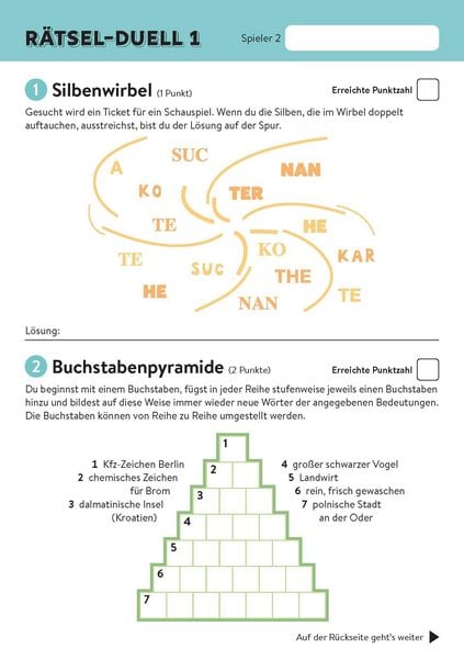 Produktbild: Battle-Block R&auml;tsel-Duell | Spieleblock mit 25 Duellen f&uuml;r je 2 Spieler