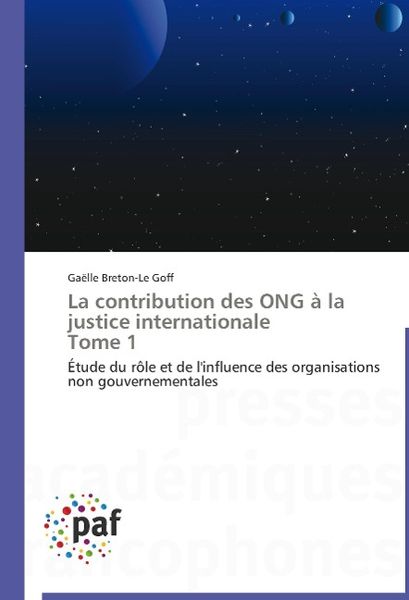 Produktbild: Breton-Le Goff, G: Contribution des ONG &agrave; la justice interna