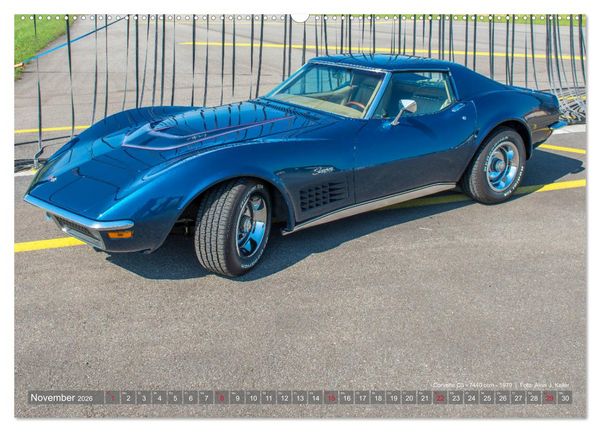 Produktbild: Corvette Oldtimer 2026 (hochwertiger Premium Wandkalender 2026 DIN A2 quer), Kunstdruck in Hochglanz