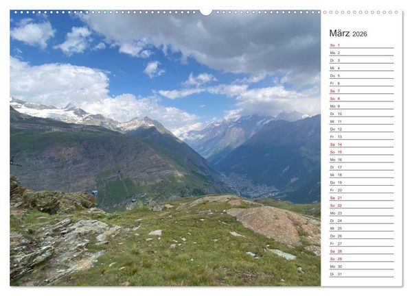 Produktbild: Alpenauszeit - Bergpause f&uuml;rs Herz (hochwertiger Premium Wandkalender 2026 DIN A2 quer), Kunstdruck in Hochglanz