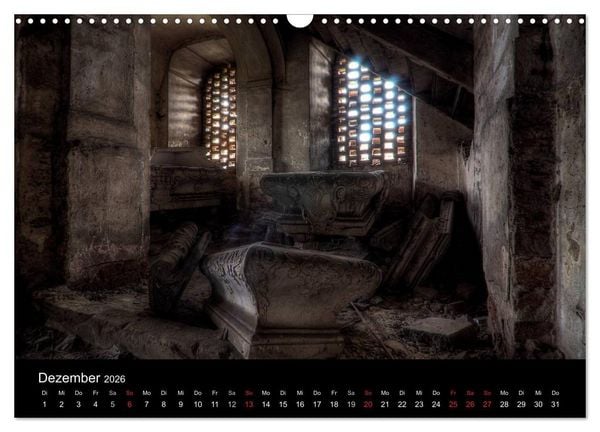 Produktbild: Verlassene Ort - Kirchen (Wandkalender 2026 DIN A3 quer), CALVENDO Monatskalender