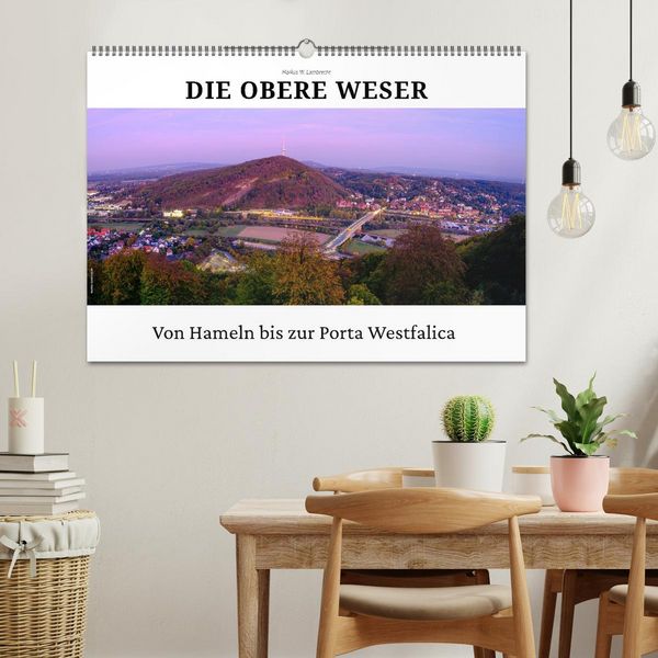 Produktbild: Die Obere Weser - von Hamel bis zur Porta Westfalica (Wandkalender 2027 DIN A2 quer), CALVENDO Monatskalender