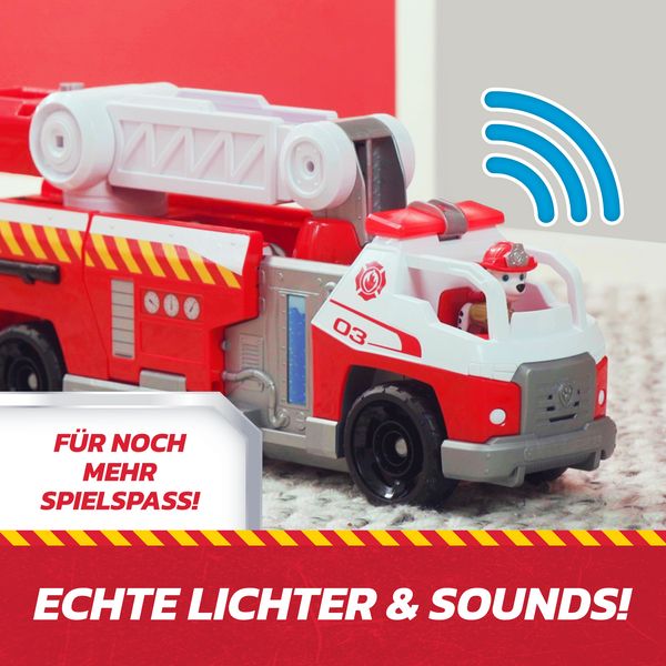 Produktbild: PAW Patrol Fire Rescue - Marshalls Deluxe Feuerwehr-Truck, 50 cm lang, mit Marshall Hundefigur