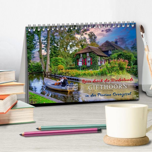Produktbild: Reise durch die Niederlande - Giethoorn in der Provinz Overijssel (Tischkalender 2026 DIN A5 quer), CALVENDO Monatskalender
