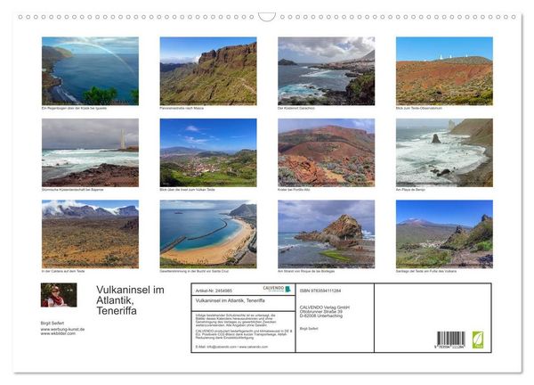 Produktbild: Vulkaninsel im Atlantik, Teneriffa (Wandkalender 2027 DIN A2 quer), CALVENDO Monatskalender