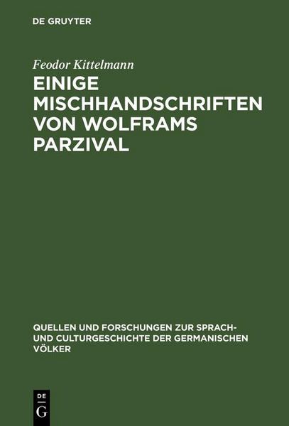Produktbild: Einige Mischhandschriften von Wolframs Parzival