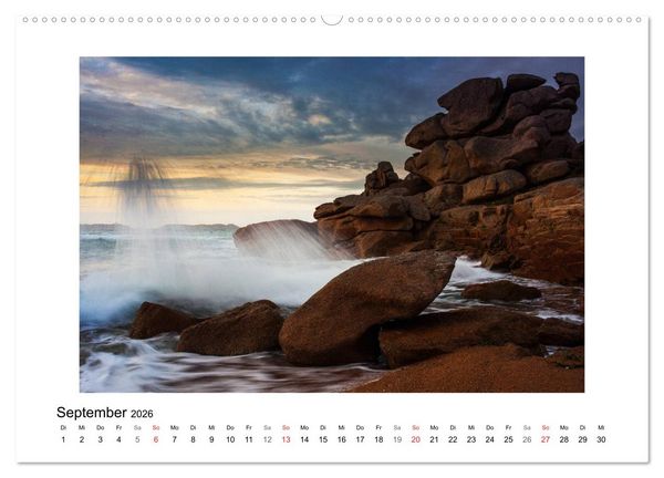 Produktbild: Bretagne - C&ocirc;te de Granit Rose (Wandkalender 2026 DIN A2 quer), CALVENDO Monatskalender