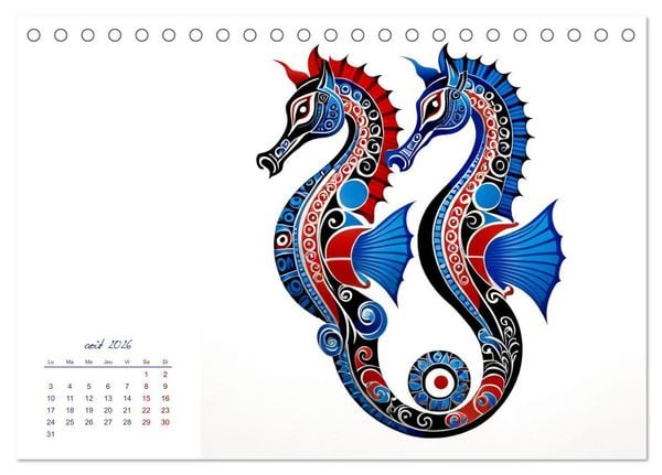 Produktbild: Passion Tribale (Calendrier de bureau 2026 DIN A5 vertical), CALVENDO calendrier mensuel