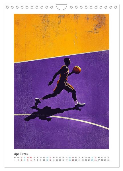 Produktbild: Basketball im Blut (Wandkalender 2026 DIN A4 hoch), CALVENDO Monatskalender