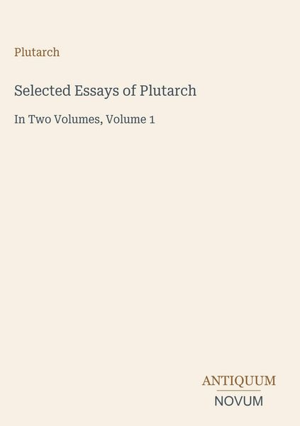 Produktbild: Selected Essays of Plutarch